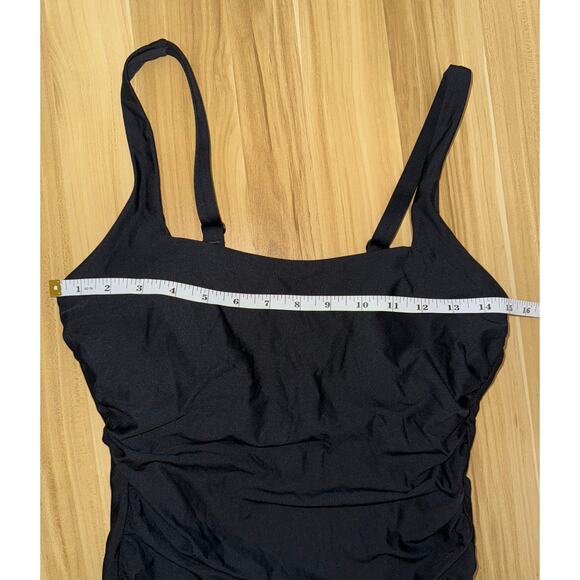 Athleta Square Neck Shirred One Piece swimsuit - size M - SW3 - Picture 4 of 8